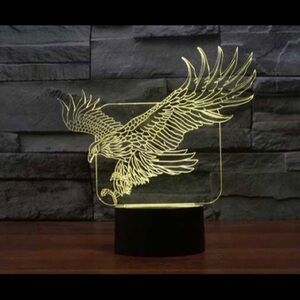 NIB-LAMPEEZ-EAGLE-3D LED ILLUSION LAMP